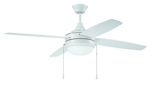 52" Phaze 4 Ceiling Fan in White, PHA52W4