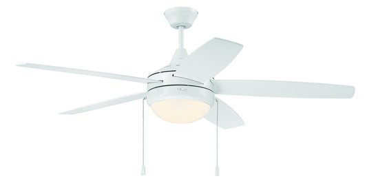 52" Phaze 5 Ceiling Fan in White, PHA52W5