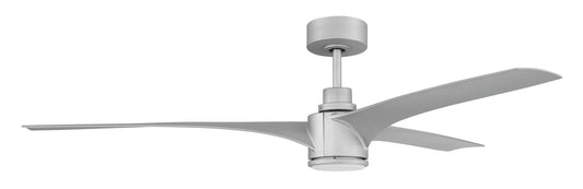 60" Phoebe, Nickel Finish, Nickel Blades Inlcuded, Light kit Included