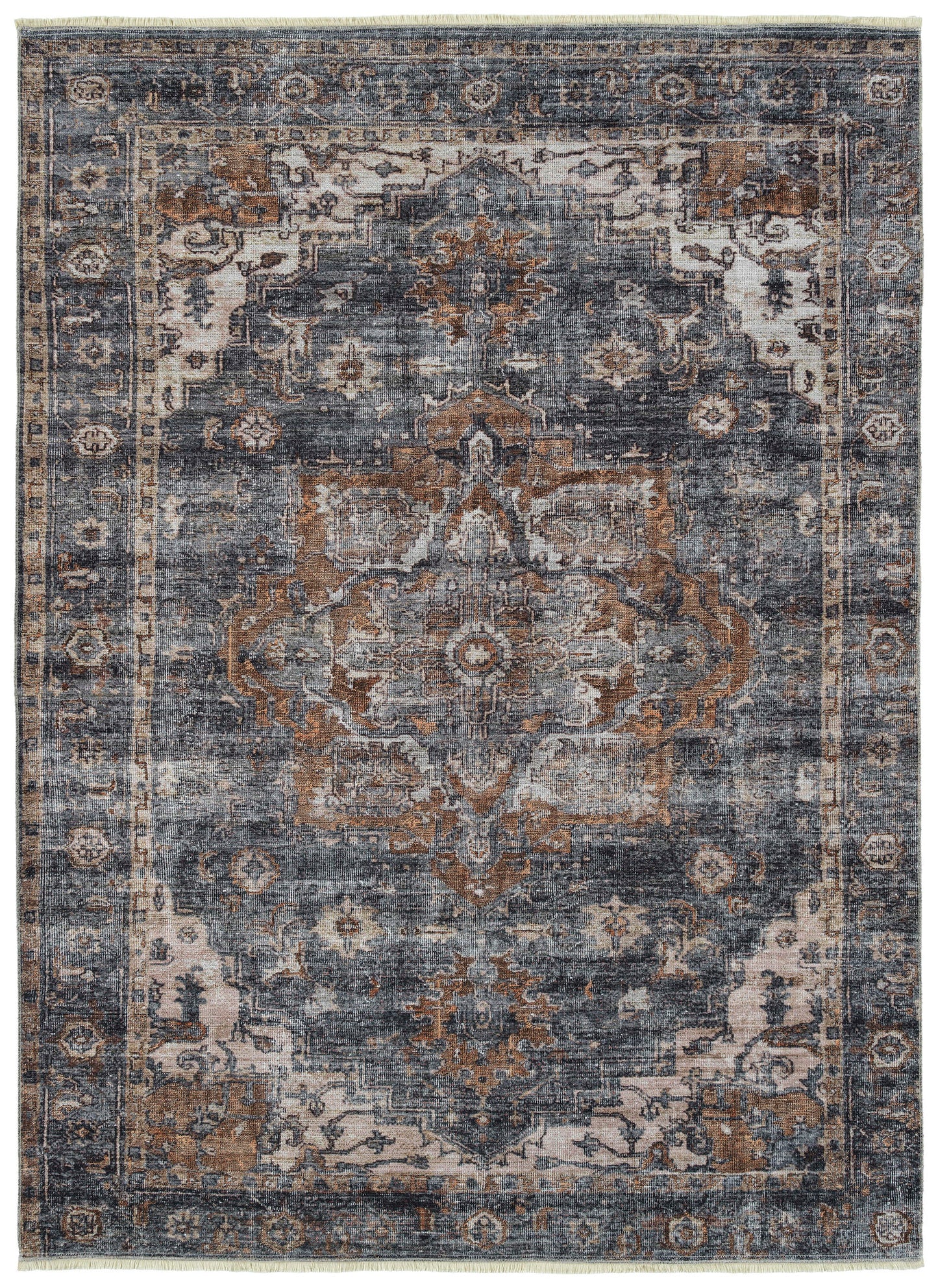 Kaleen Praia Collection Dark Gold Throw Rug 2' x 3'