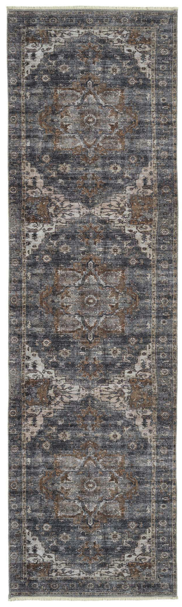 Kaleen Praia Collection Dark Gold Runner 2'7" x 9'