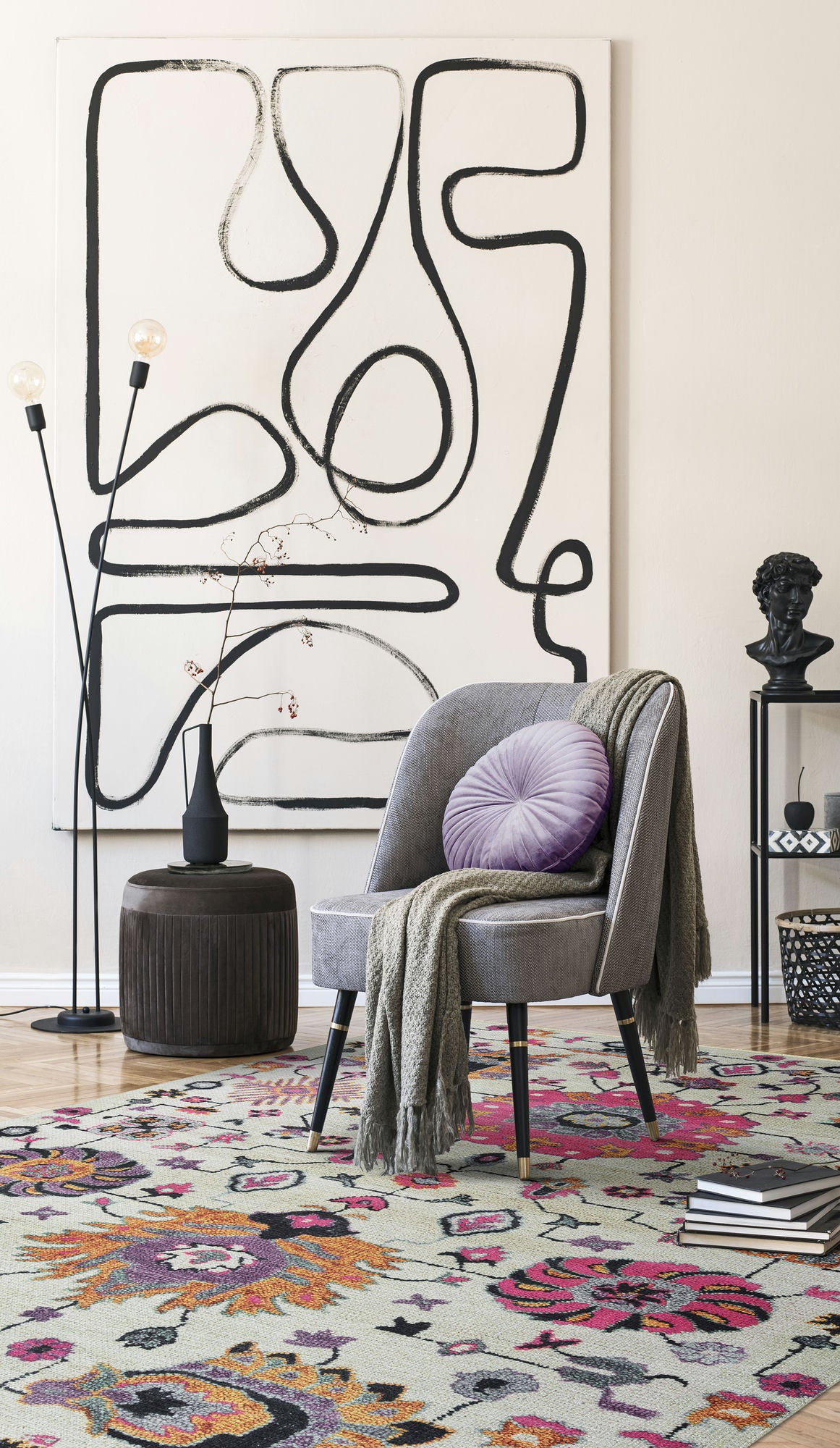 Kaleen Praia Collection Bright Ivory Area Rug 5'1" x 7'