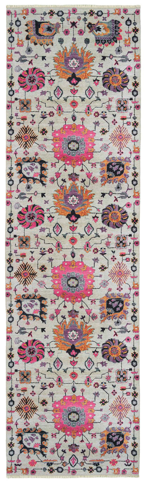 Kaleen Praia Collection Bright Ivory Runner 2'7" x 9'