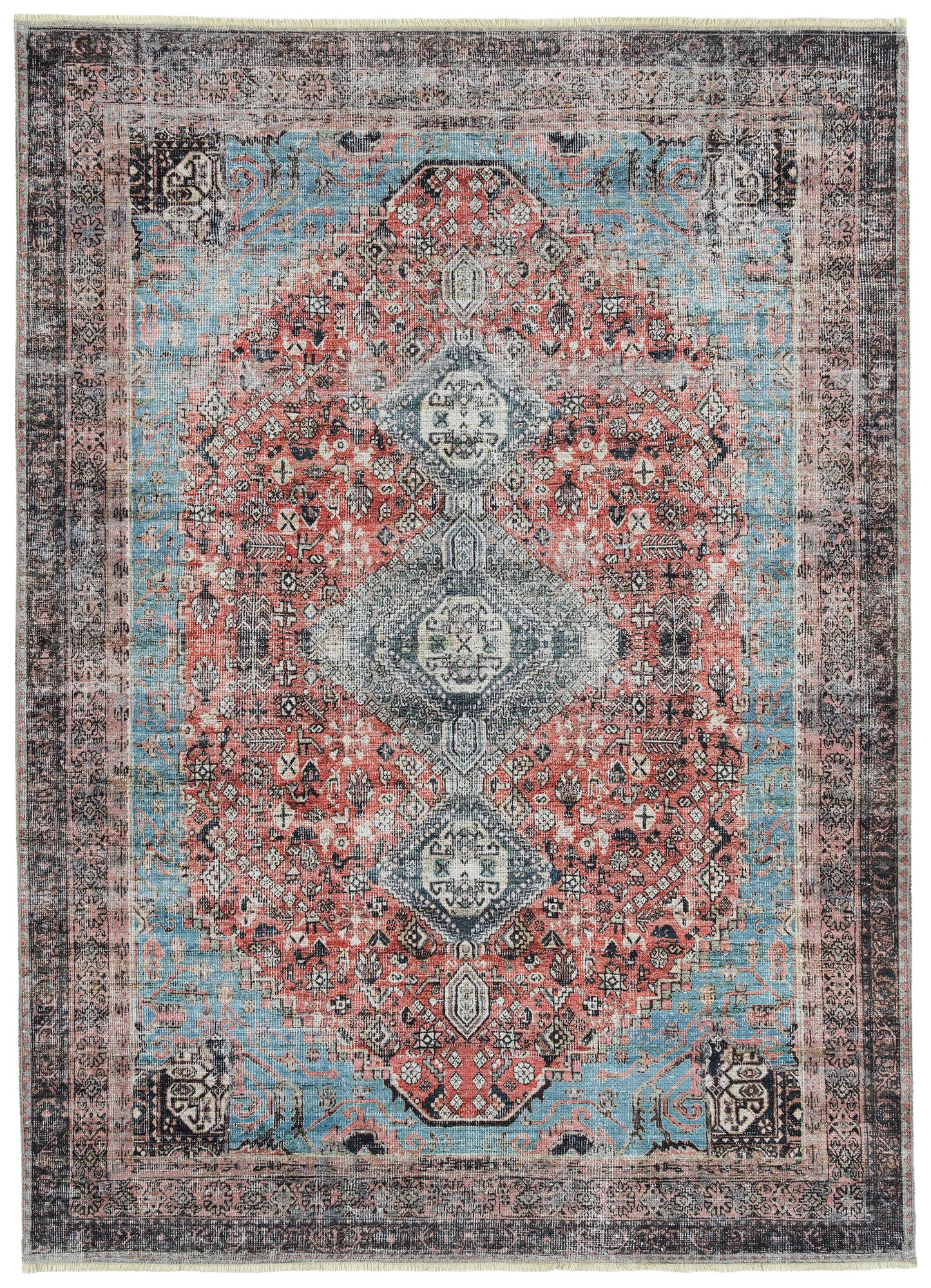 Kaleen Praia Collection Dark Rust Area Rug 5'1" x 7'