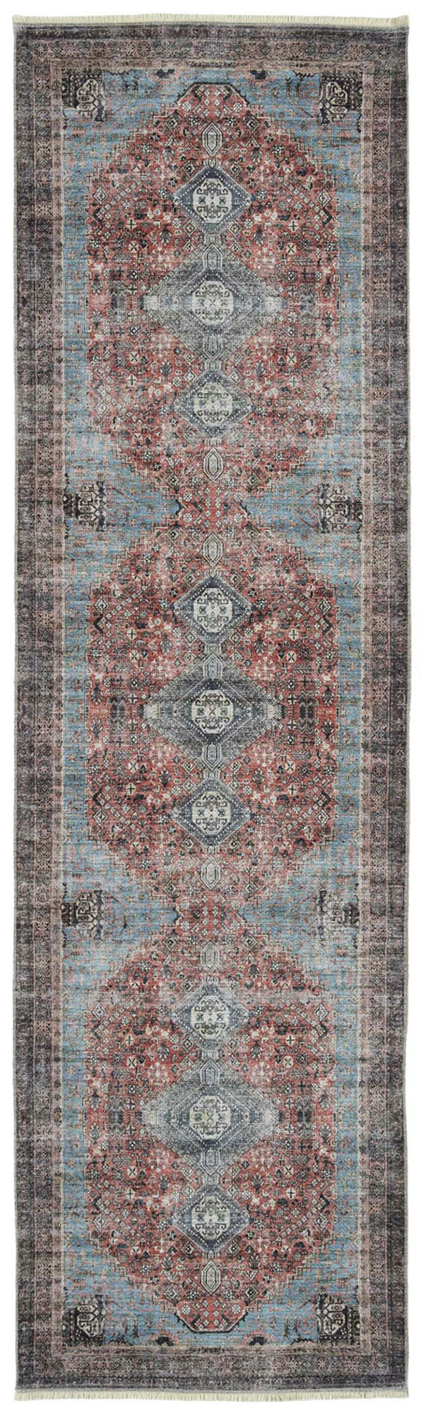Kaleen Praia Collection Dark Rust Runner 2'7" x 9'
