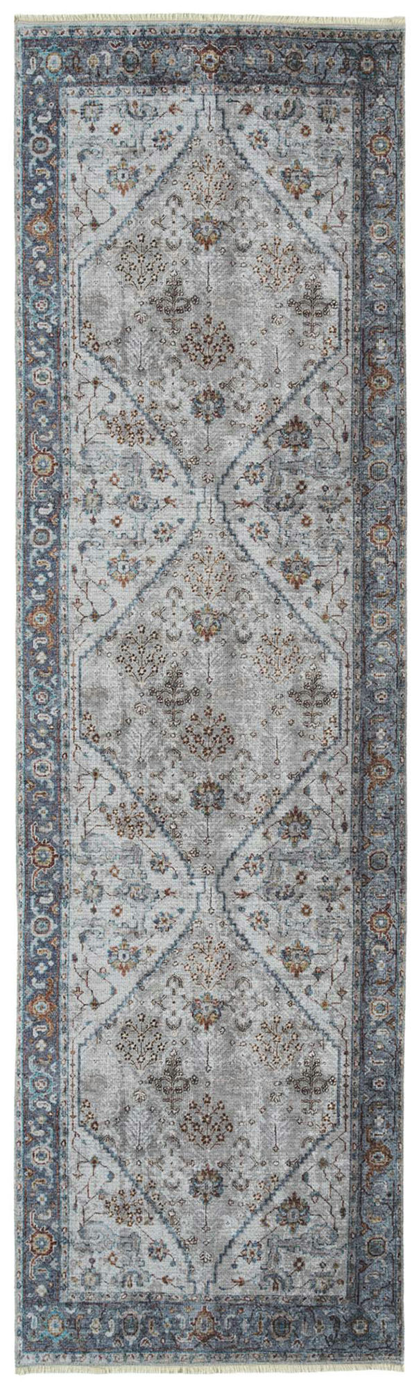 Kaleen Praia Collection Silver Blue Area Rug 7'10" x 9'6"