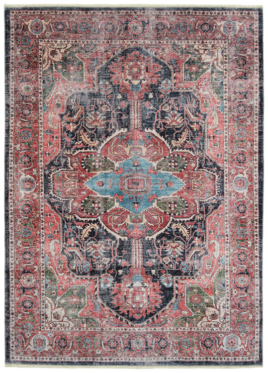 Kaleen Praia Collection Light Red Area Rug 5'1" x 7'