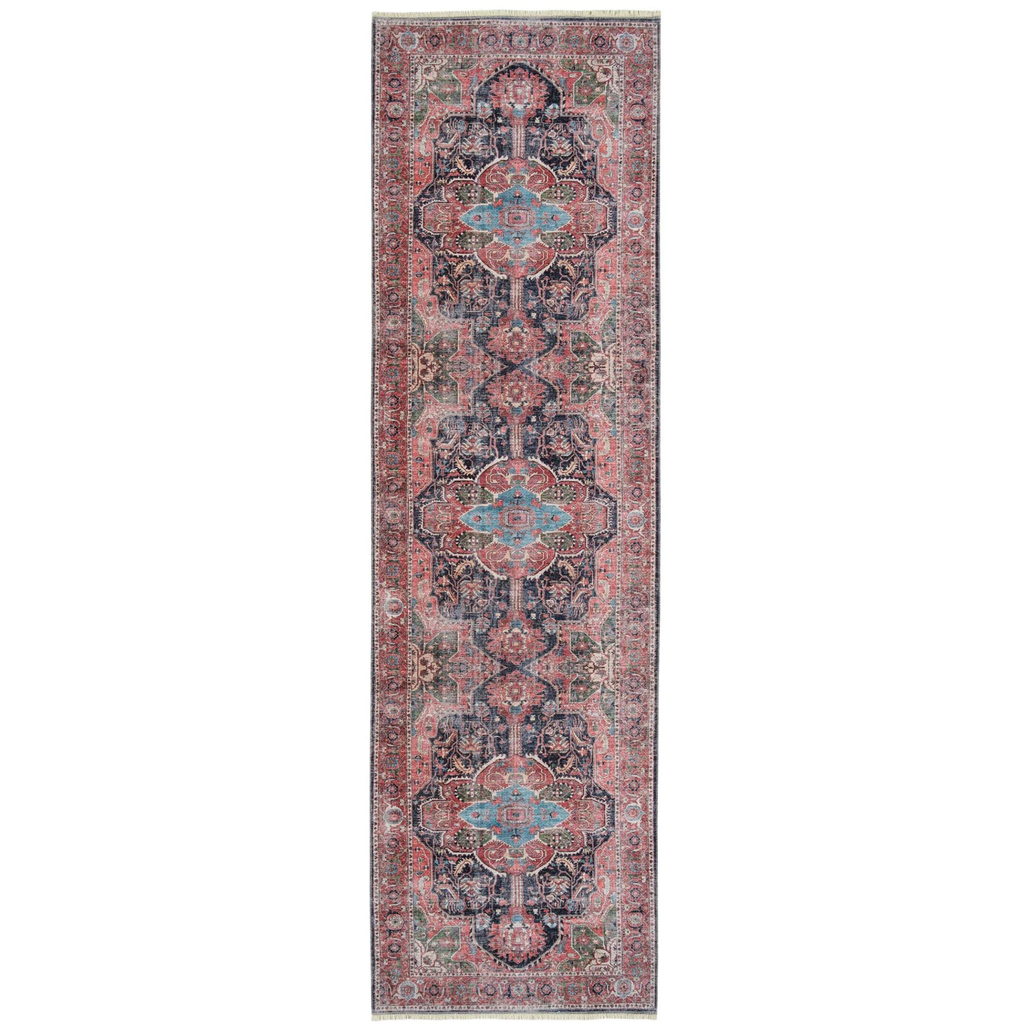 Kaleen Praia Collection Light Red Throw Rug 2' x 3'
