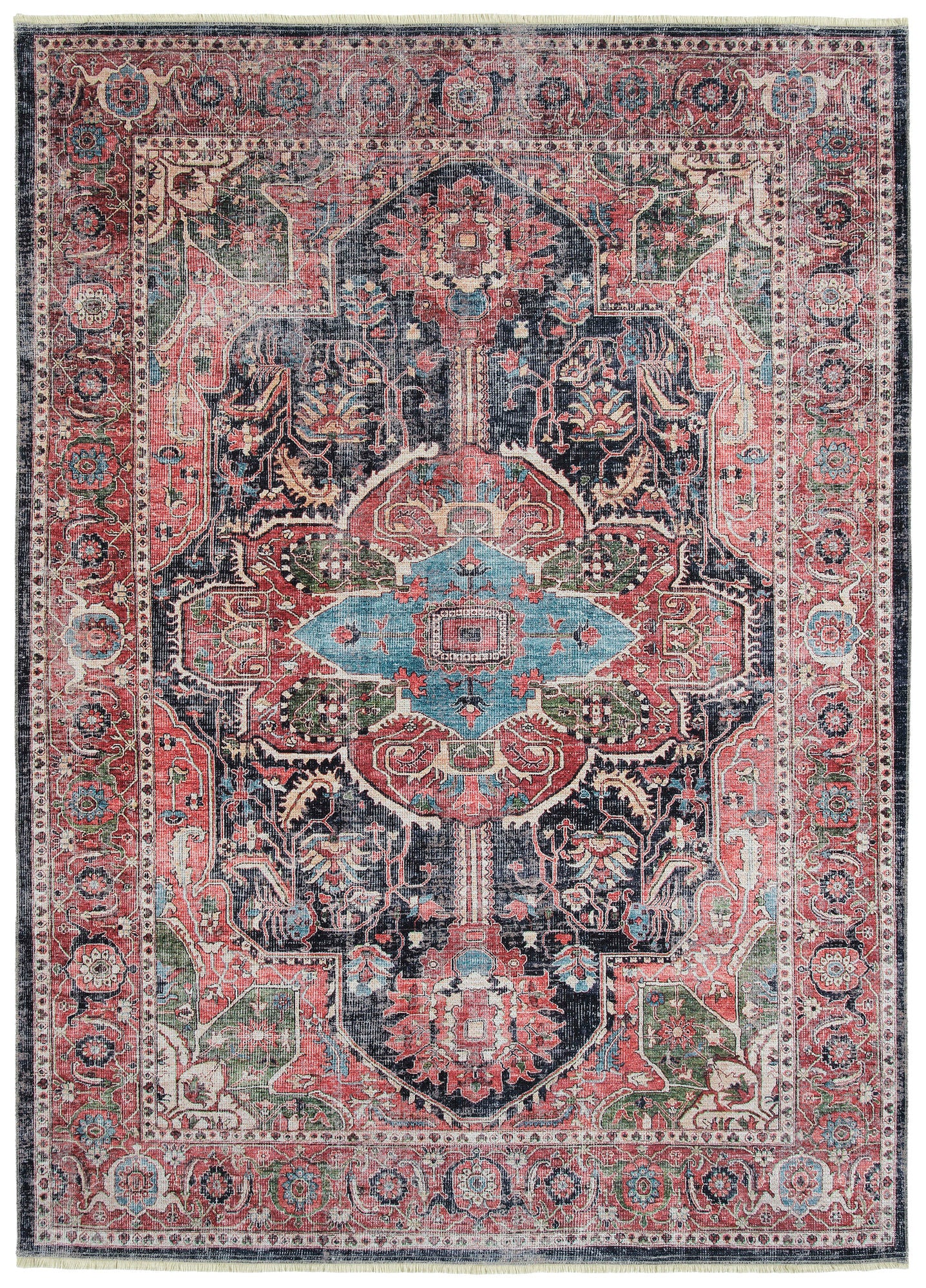 Kaleen Praia Collection Light Red Area Rug 9'3" x 11'6