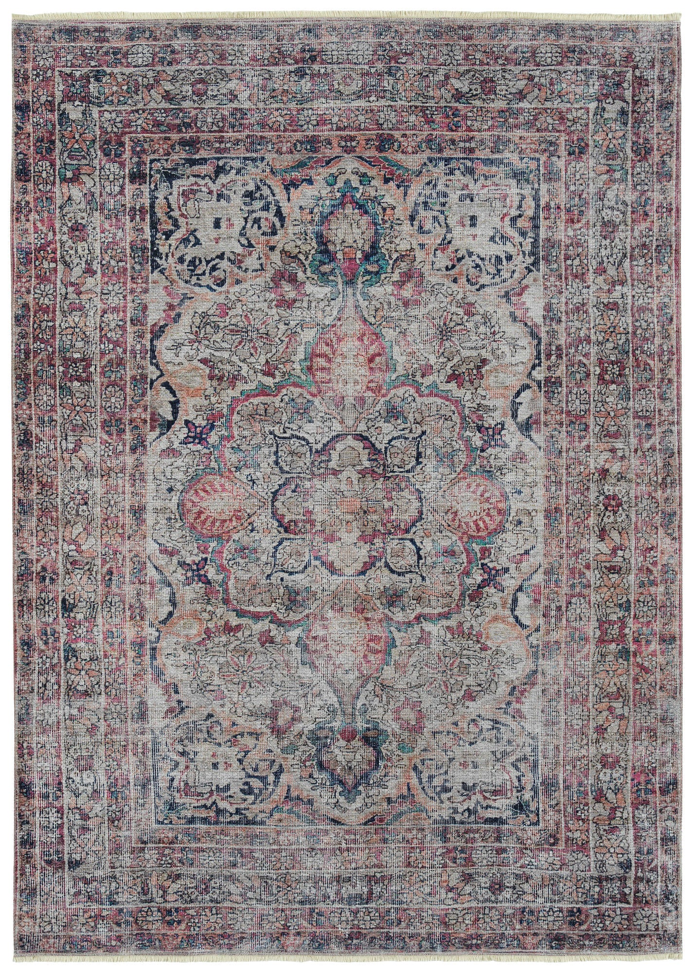 Kaleen Praia Collection Light Multi Area Rug 9'3" x 11'6