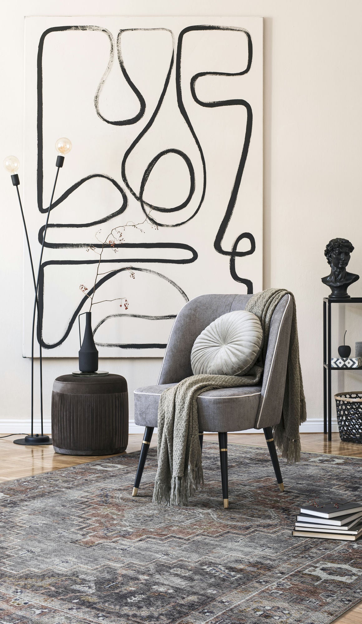 Kaleen Praia Collection PRA11-75 Grey Throw Rug 2' x 3'