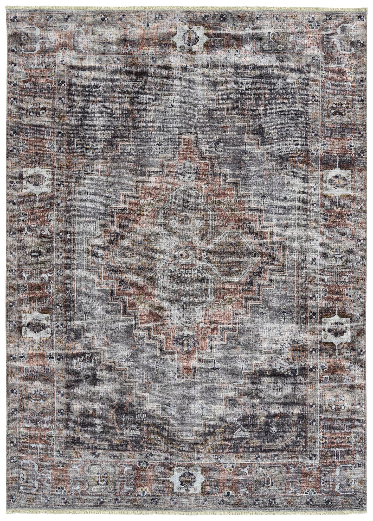 Kaleen Praia Collection PRA11-75 Grey Throw Rug 2' x 3'