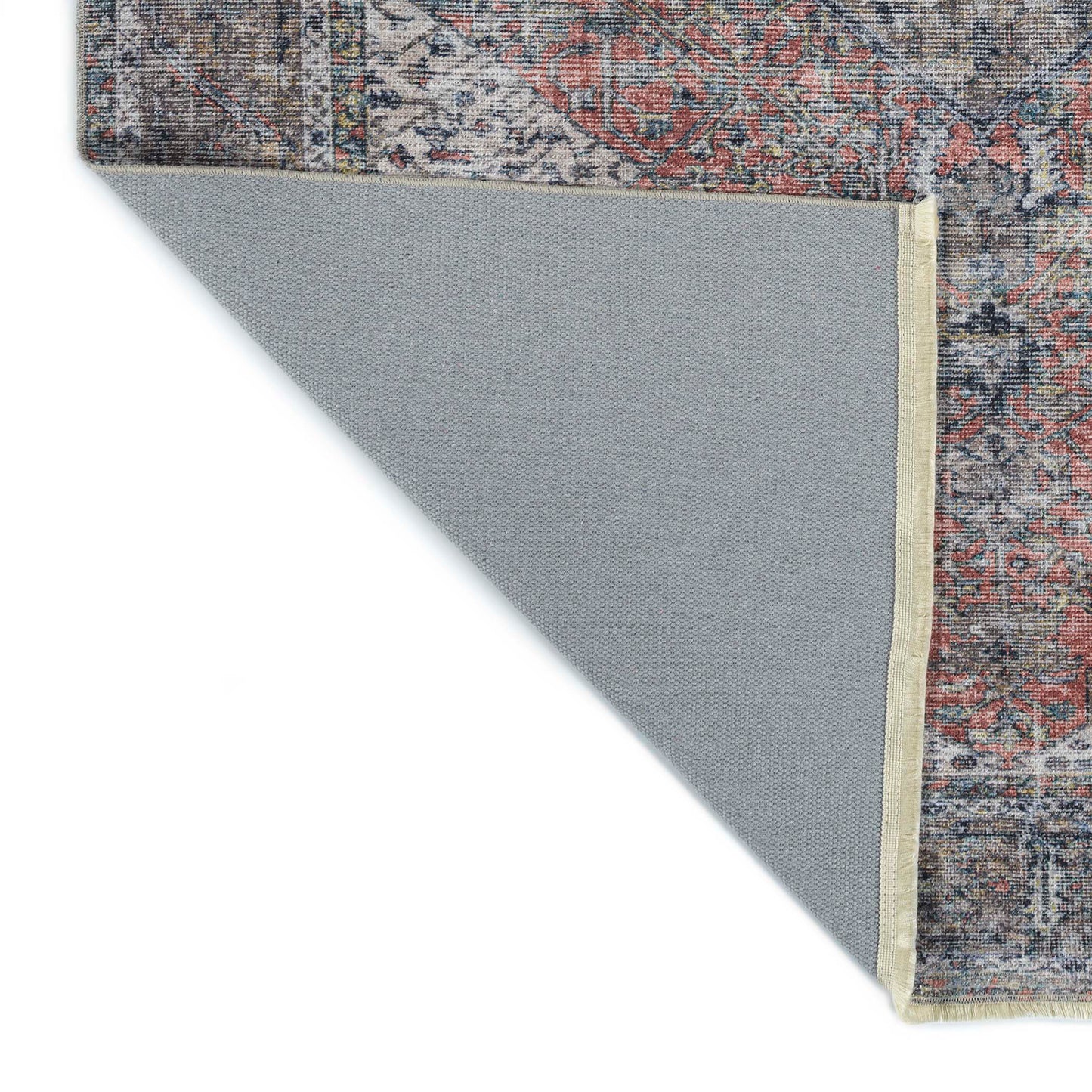 Kaleen Praia Collection Rust Silver Area Rug 5'1" x 7'