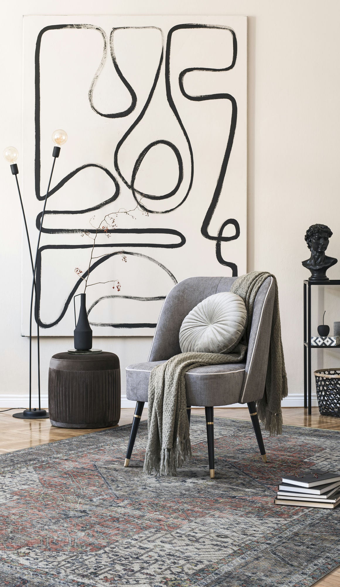 Kaleen Praia Collection Rust Silver Area Rug 5'1" x 7'