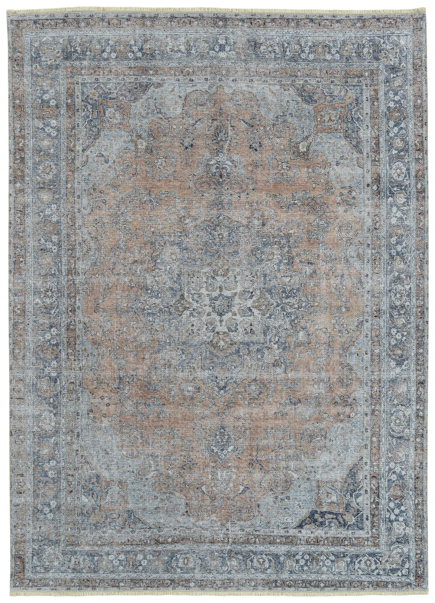 Kaleen Praia Collection Silver LtBlue Area Rug 7'10" x 9'6"