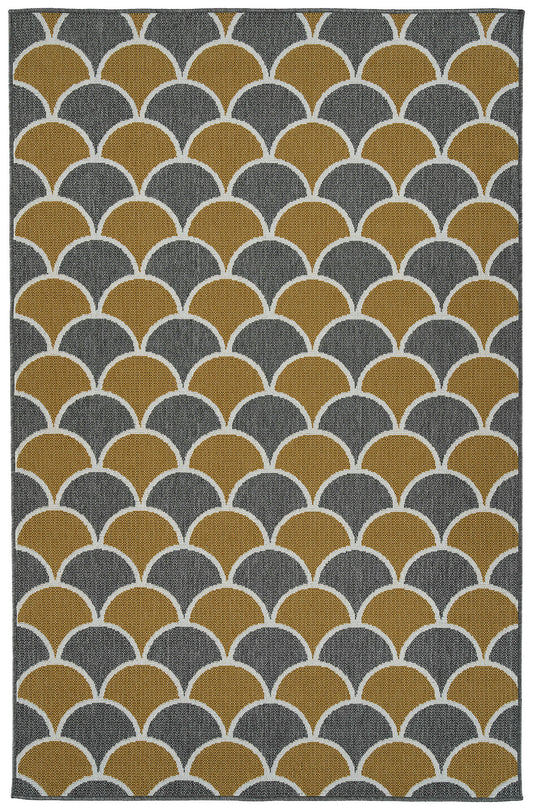 Kaleen Puerto Collection Dark Yellow Area Rug 5' x 7'6"