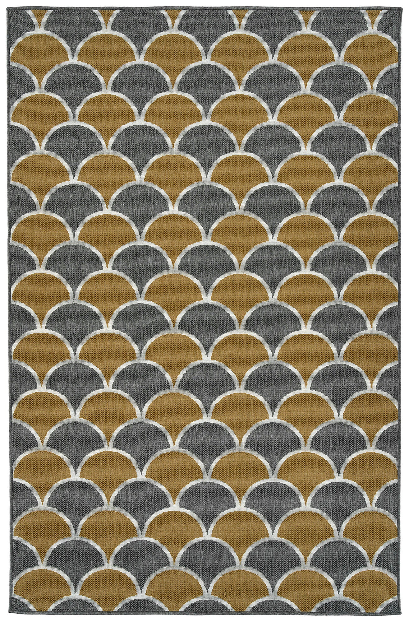 Kaleen Puerto Collection Dark Yellow Throw Rug 1'9" x 3'