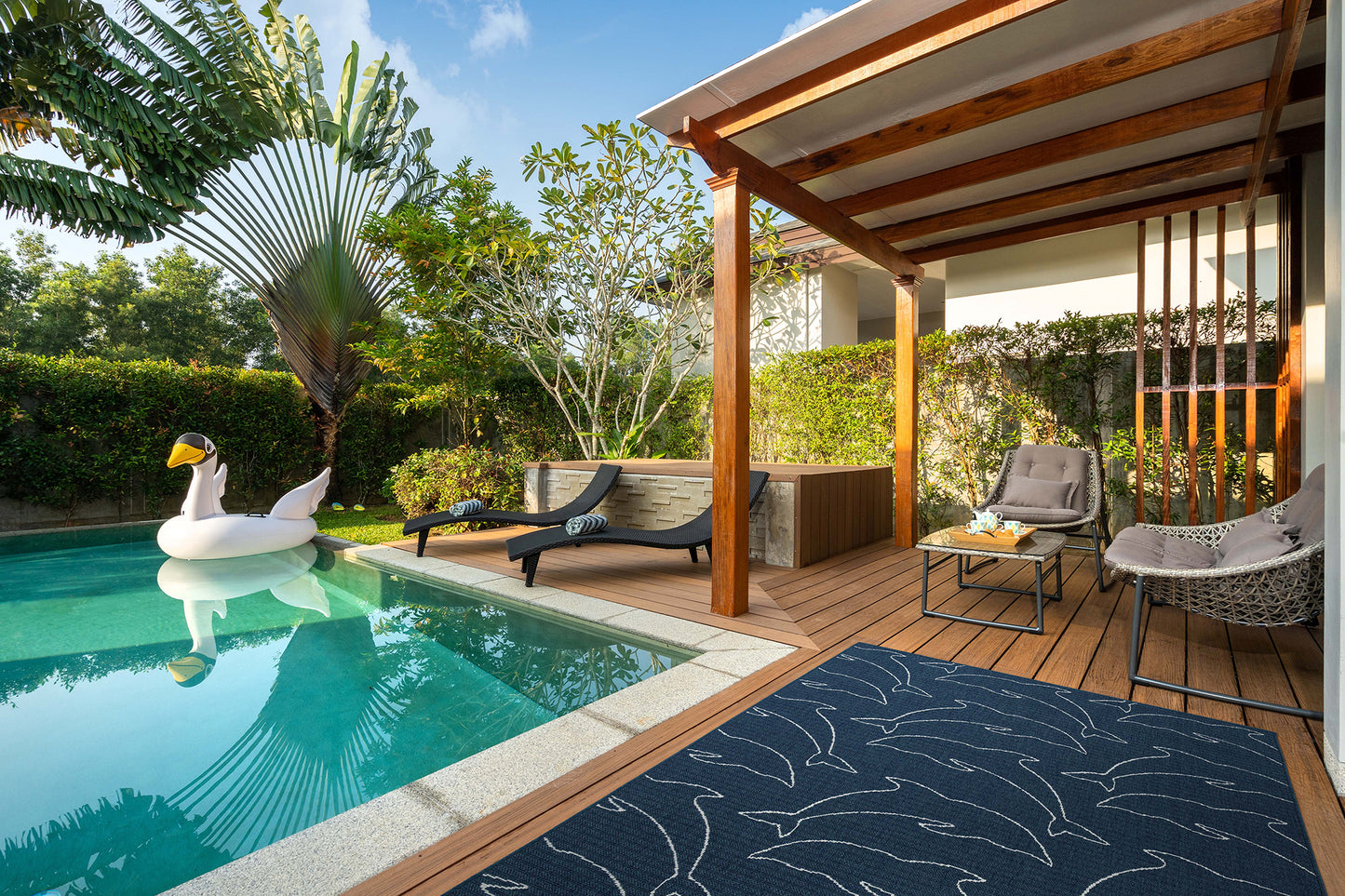 Kaleen Puerto Collection PRT04-22 Navy Area Rug 5' x 7'6"