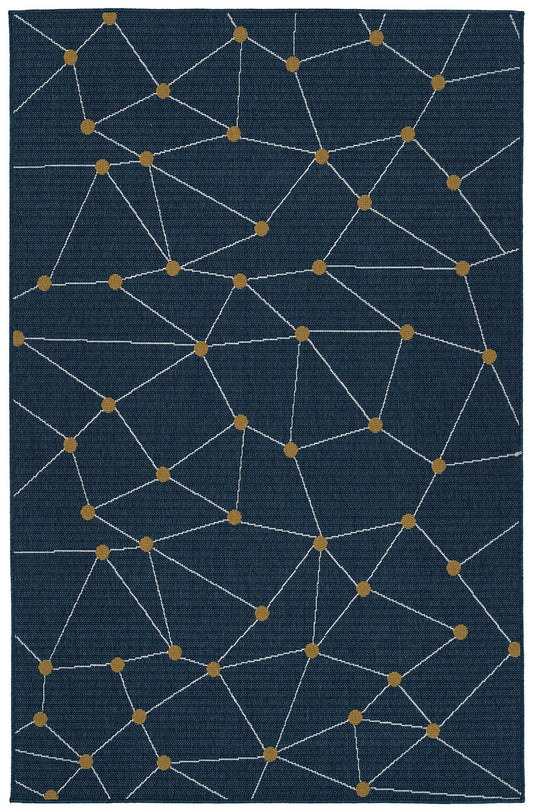 Kaleen Puerto Collection PRT06-22 Navy Area Rug 3'6" x 5'6"