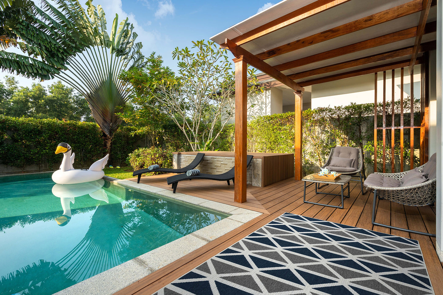 Kaleen Puerto Collection Dark Grey Area Rug 5' x 7'6"