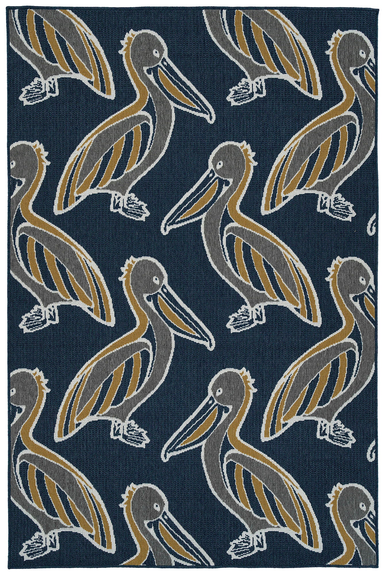 Kaleen Puerto Collection Navy Gray Area Rug 3'6" x 5'6"