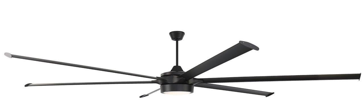 120" Prost, Flat Black finish, Flat Black Blade, Light kit Included
