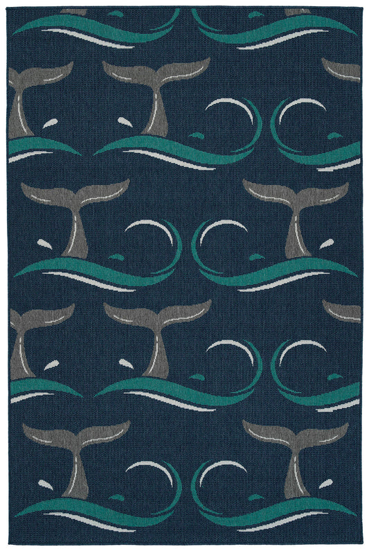 Kaleen Puerto Collection Blue Navy Area Rug 5' x 7'6"