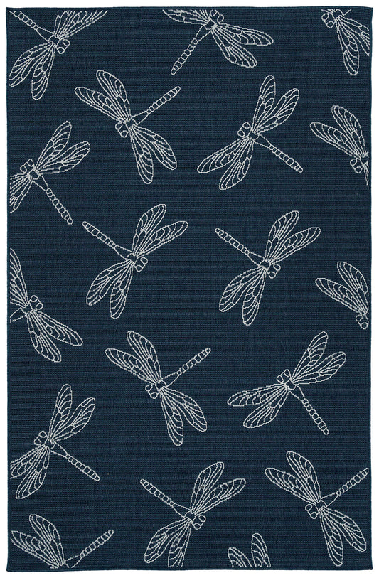 Kaleen Puerto Collection PRT18-22 Navy Area Rug 3'6" x 5'6"