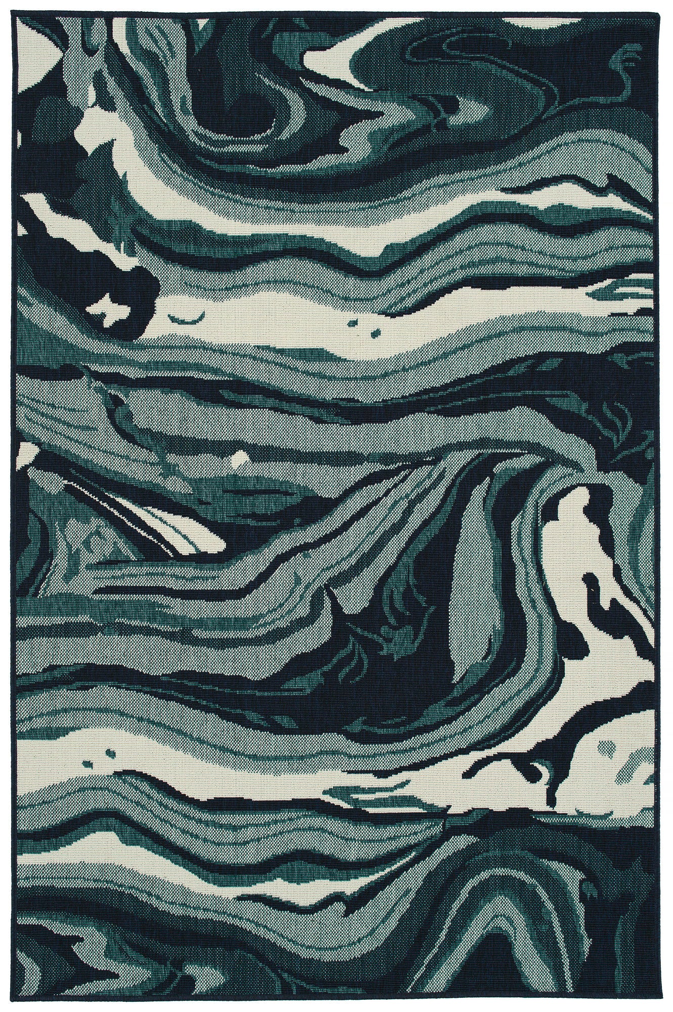 Kaleen Pianta Collection PTA01-91 Teal Area Rug 7'10 x 10'10"