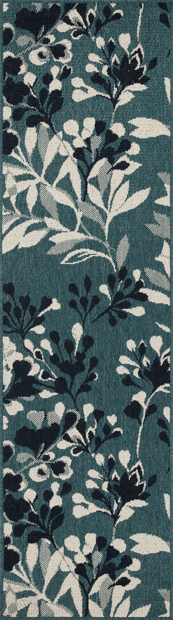 Kaleen Pianta Collection PTA02-91 Teal Throw Rug 1'11" x 3'7"