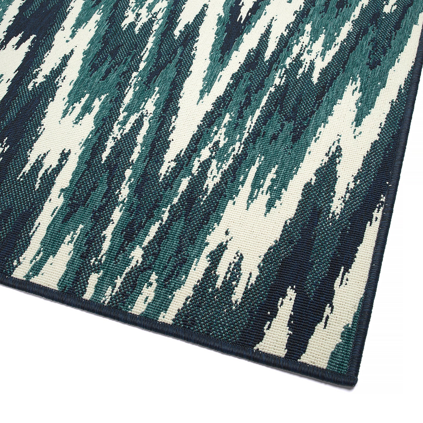 Kaleen Pianta Collection Teal Ivory Runner 2'2" x 7'10"