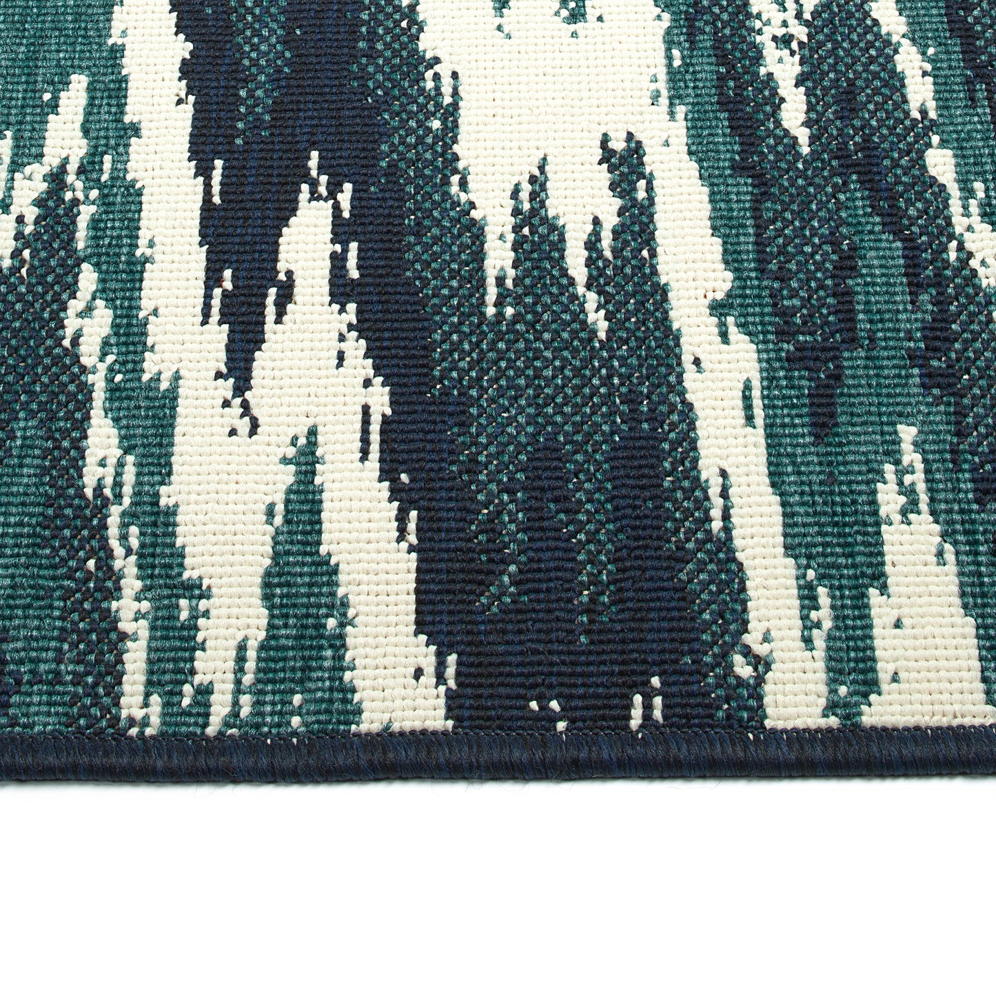 Kaleen Pianta Collection Teal Ivory Runner 2'2" x 7'10"