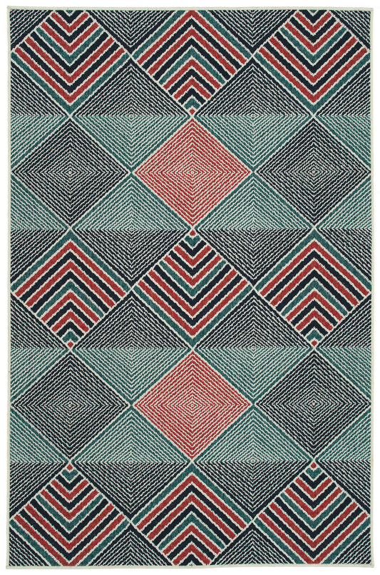 Kaleen Pianta Collection Dark Navy Area Rug 5'3" x 7'6"