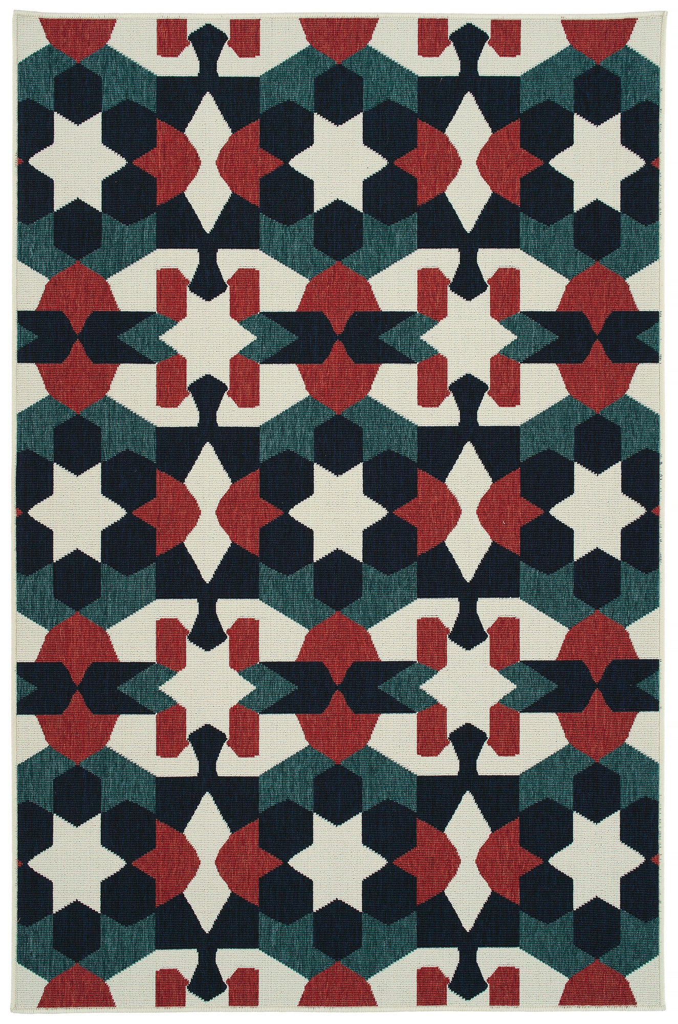 Kaleen Pianta Collection Multi Navy Throw Rug 1'11" x 3'7"