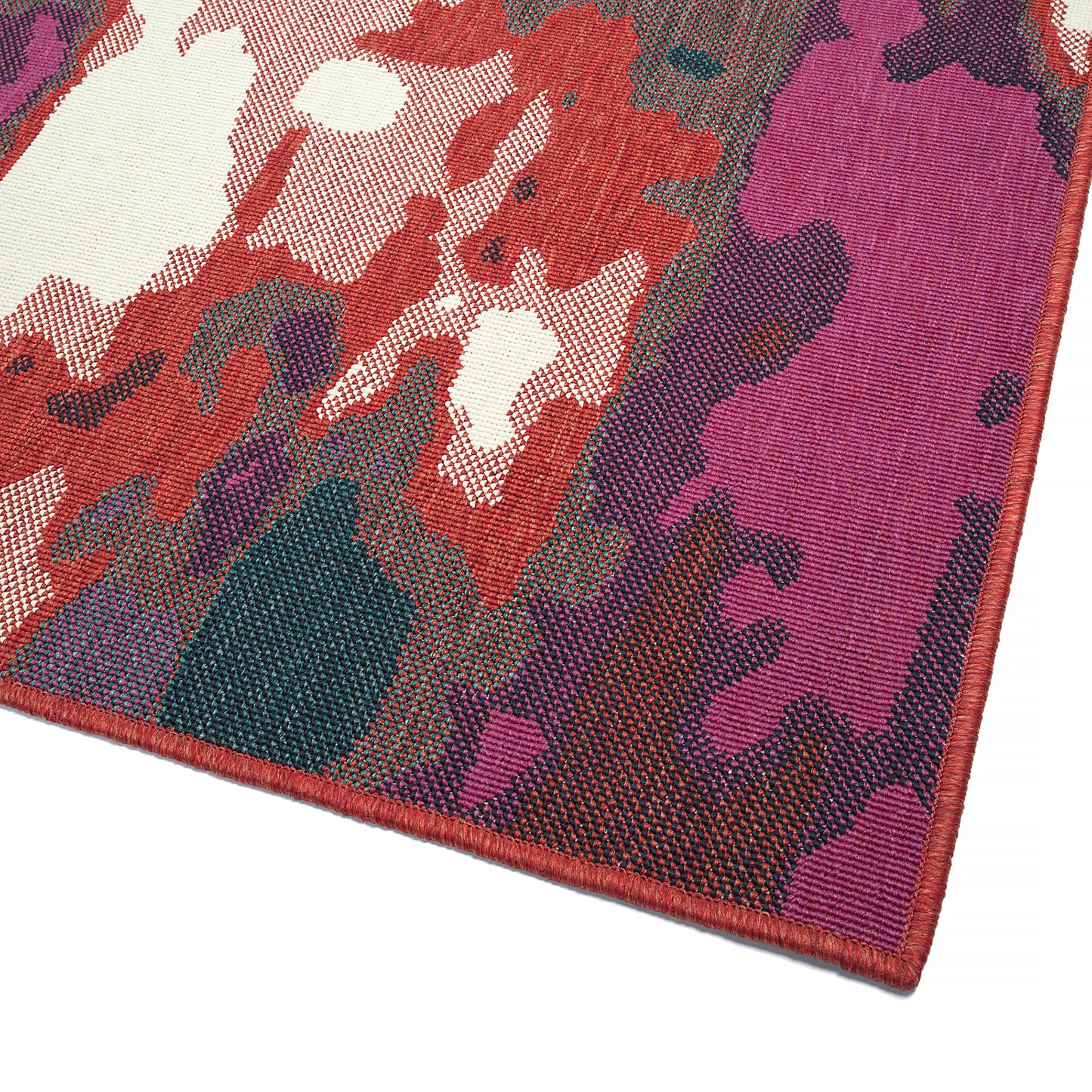 Kaleen Pianta Collection Red Ivory Throw Rug 1'11" x 3'7"