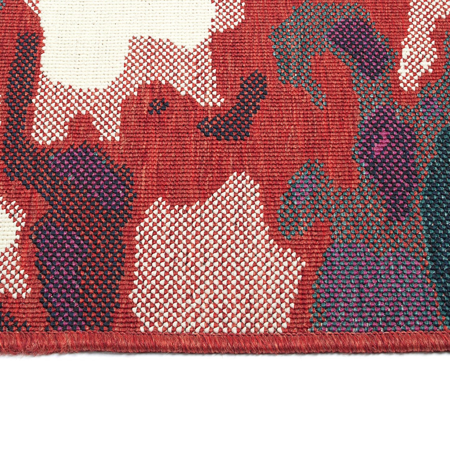 Kaleen Pianta Collection Red Ivory Area Rug 7'10 x 10'10"