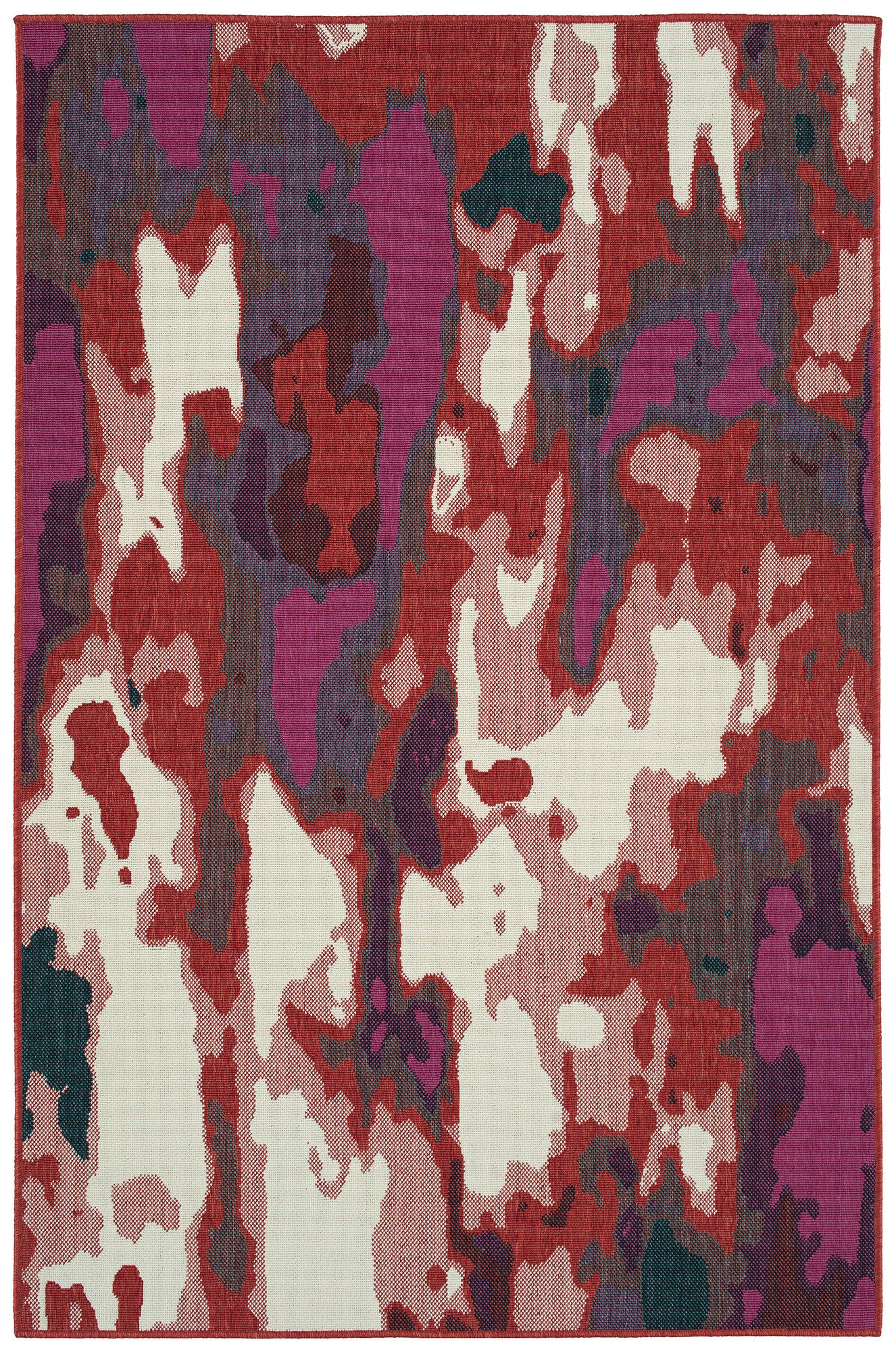 Kaleen Pianta Collection Red Ivory Area Rug 5'3" x 7'6"