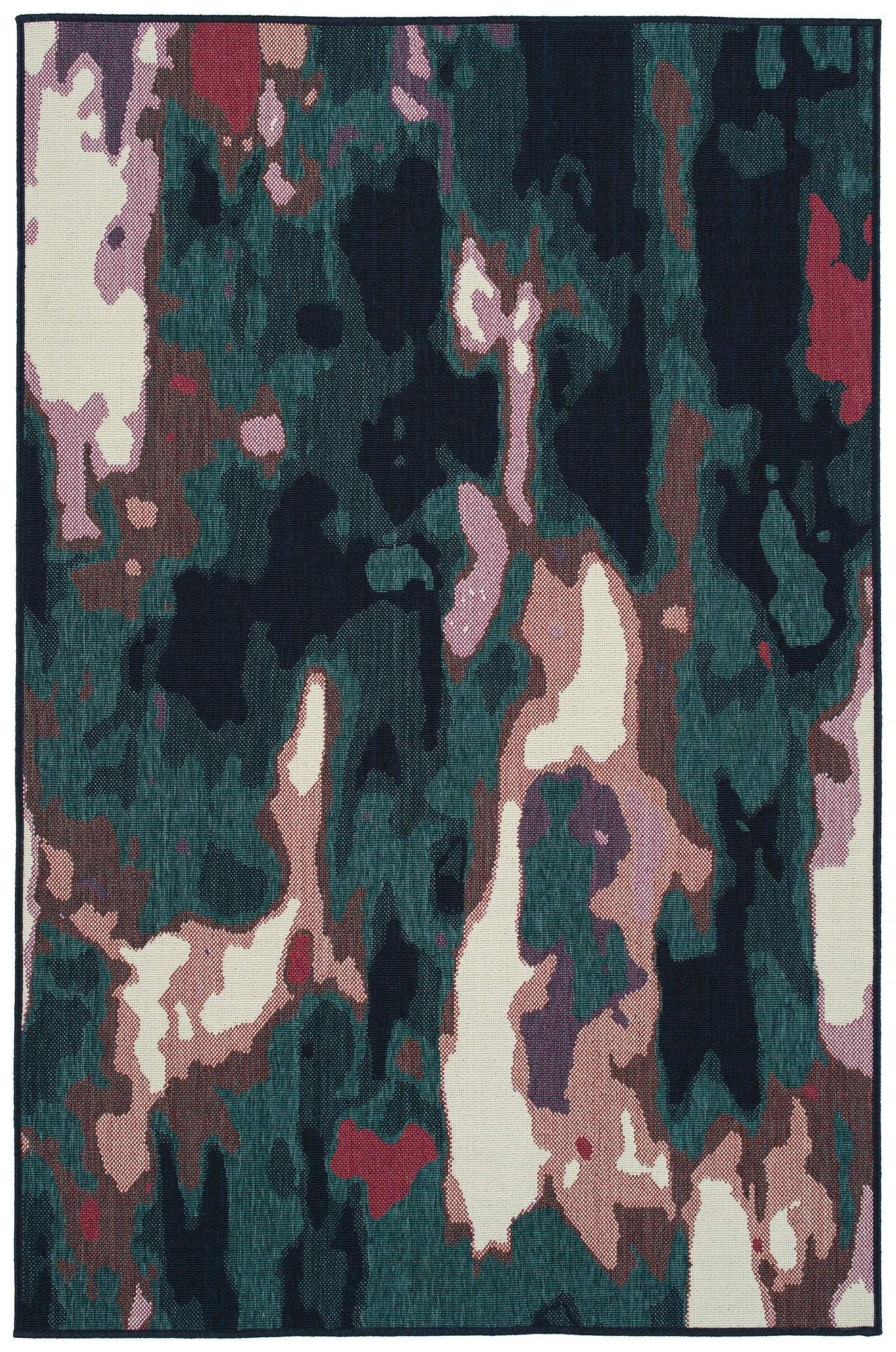 Kaleen Pianta Collection PTA06-91 Teal Area Rug 3'11" x 5'7"