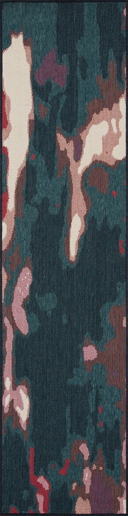 Kaleen Pianta Collection PTA06-91 Teal Area Rug 5'3" x 7'6"