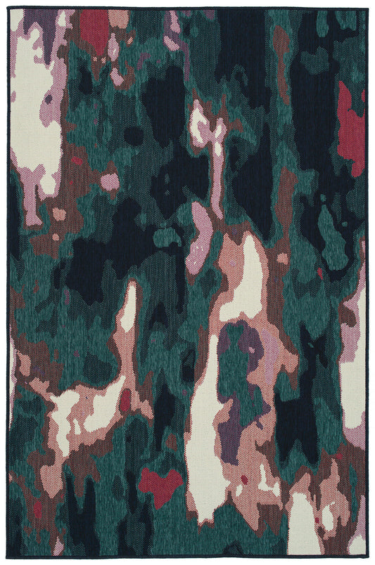 Kaleen Pianta Collection PTA06-91 Teal Area Rug 7'10" x 7'10"