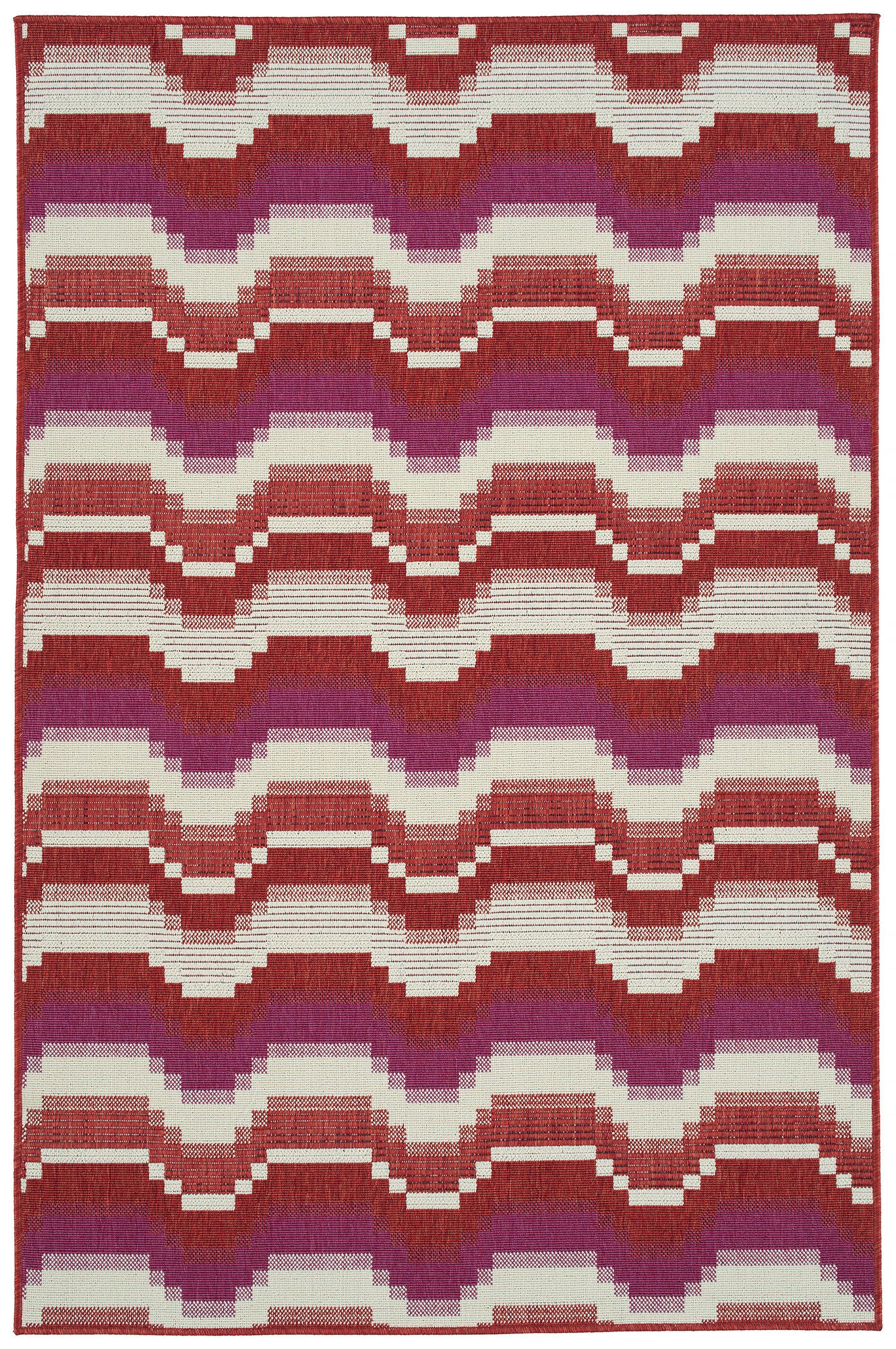 Kaleen Pianta Collection Red Pink Throw Rug 1'11" x 3'7"