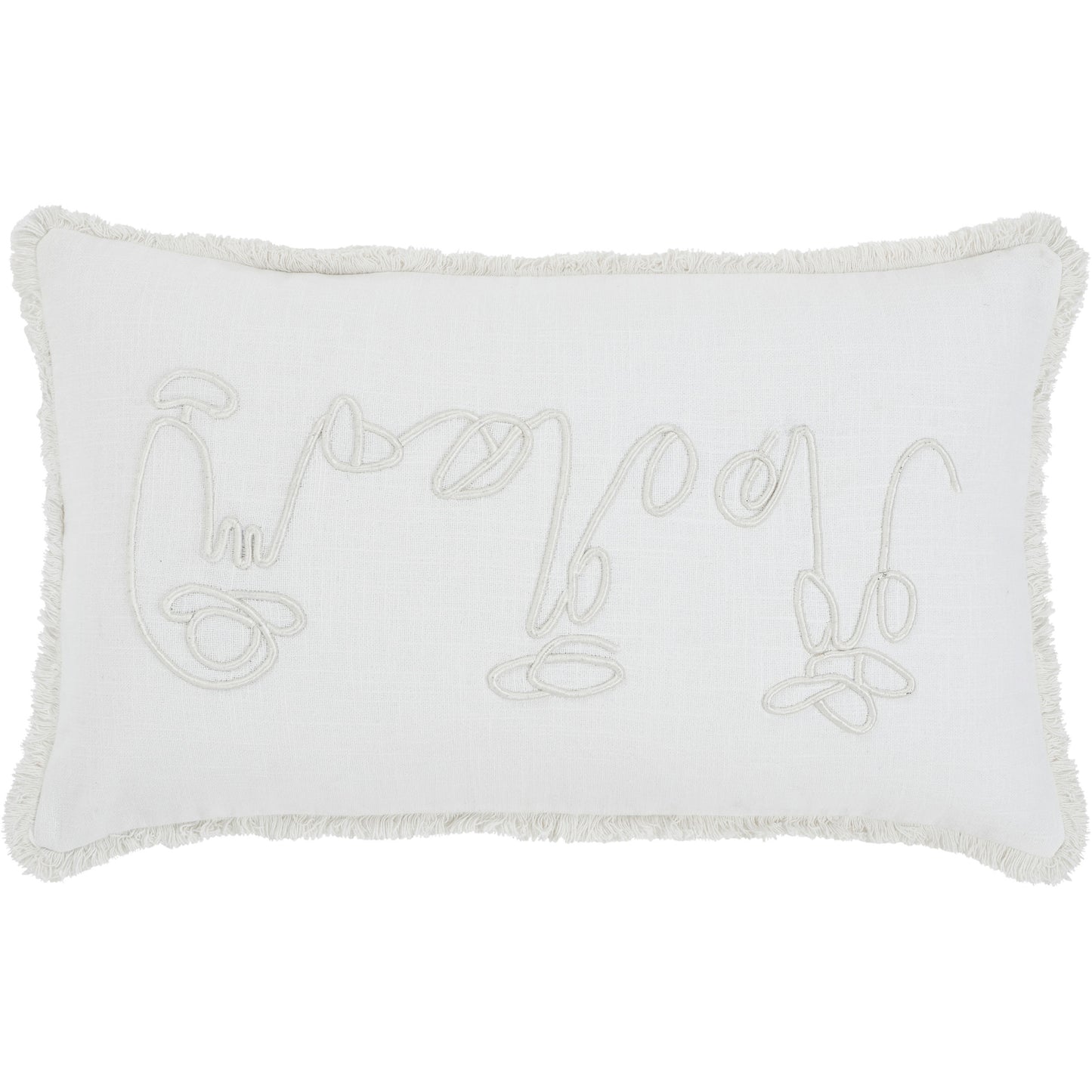 Alivia White/Ivory Cotton Pillow