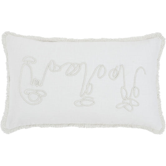 Alivia White/Ivory Cotton Pillow