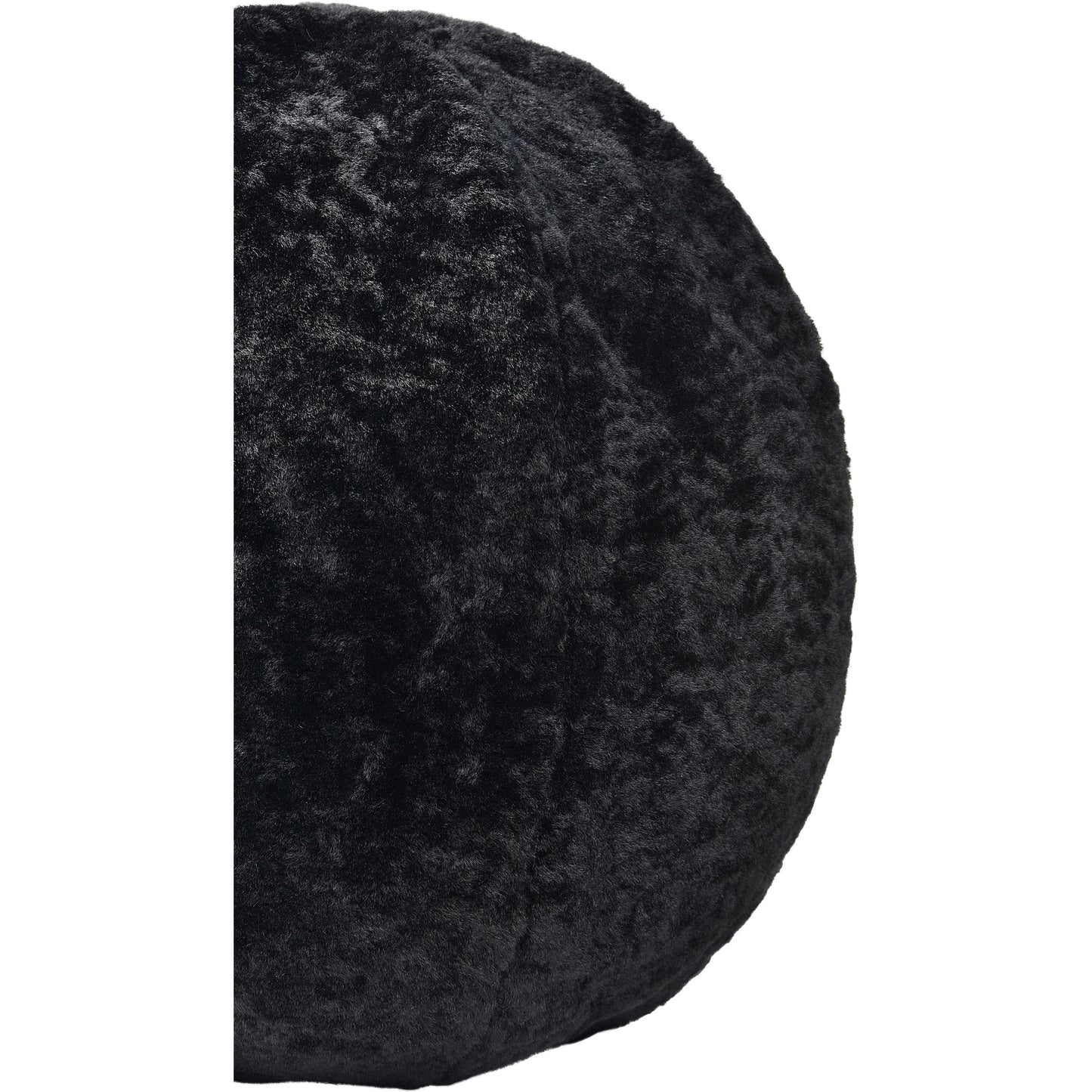 Carife Black Shearling Pillow