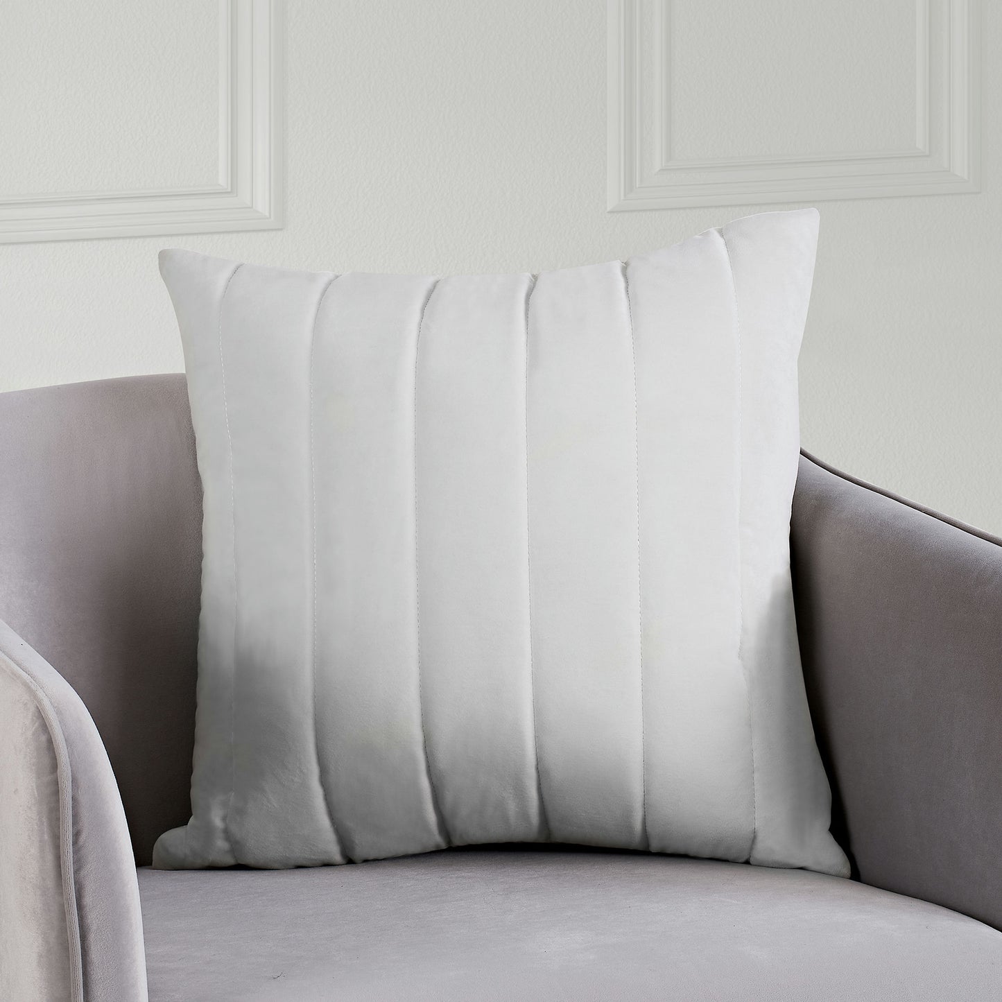 Eska Ivory Velvet Pillow