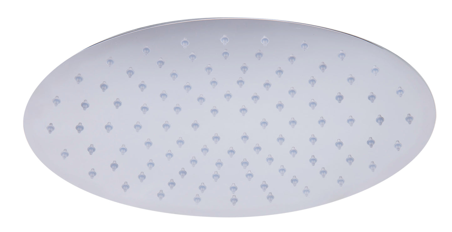 ALFI brand 12" Oval Polished Solid Stainless Steel Ultra Thin Rain Shower Head