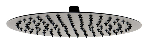 ALFI brand Matte Black Stainless Steel 12" Round Ultra-Thin Rain Shower Head