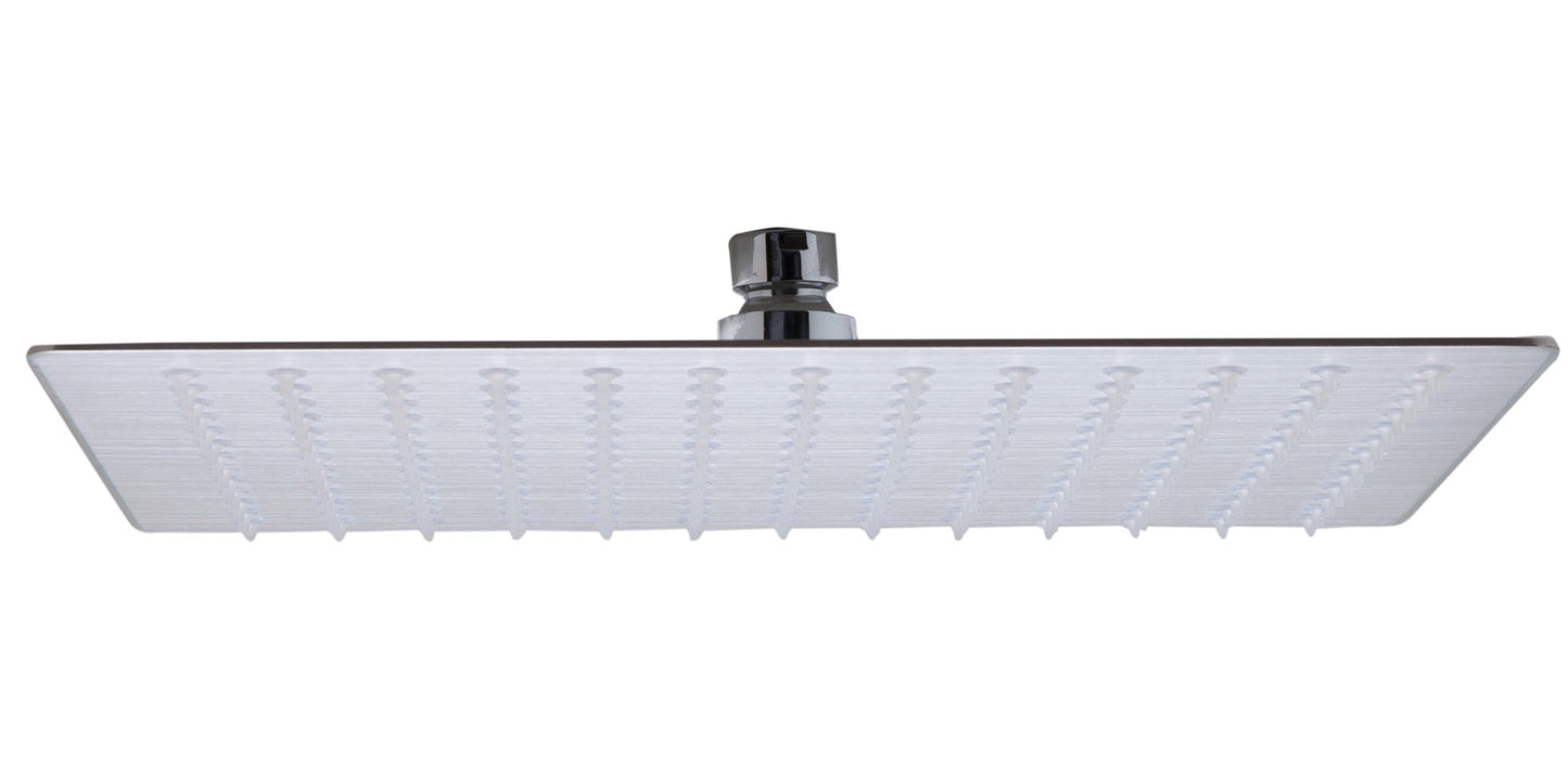 ALFI brand Solid Brushed Stainless Steel 12" Square Ultra Thin Rain Shower Head