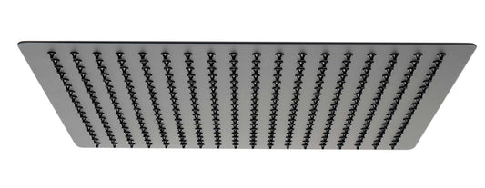 ALFI brand Matte Black Stainless Steel 16" Square Ultra-Thin Rain Shower Head
