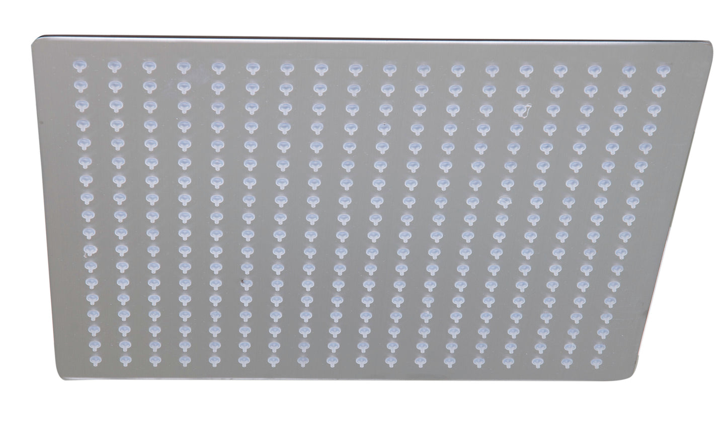 ALFI brand Solid Brushed Stainless Steel 16" Square Ultra Thin Rain Shower Head
